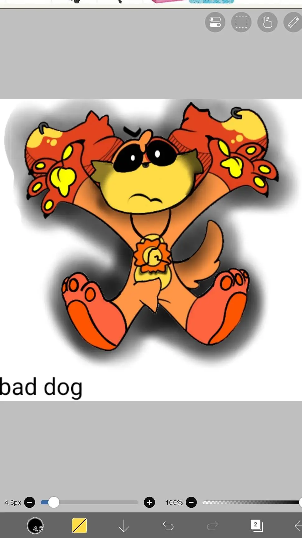 ai character: badass dogday background