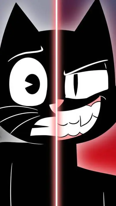 ai character: Cartoon cat  background