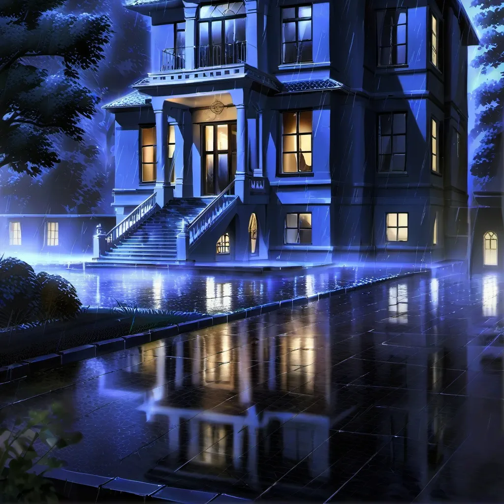 chat with ai character: rainy night