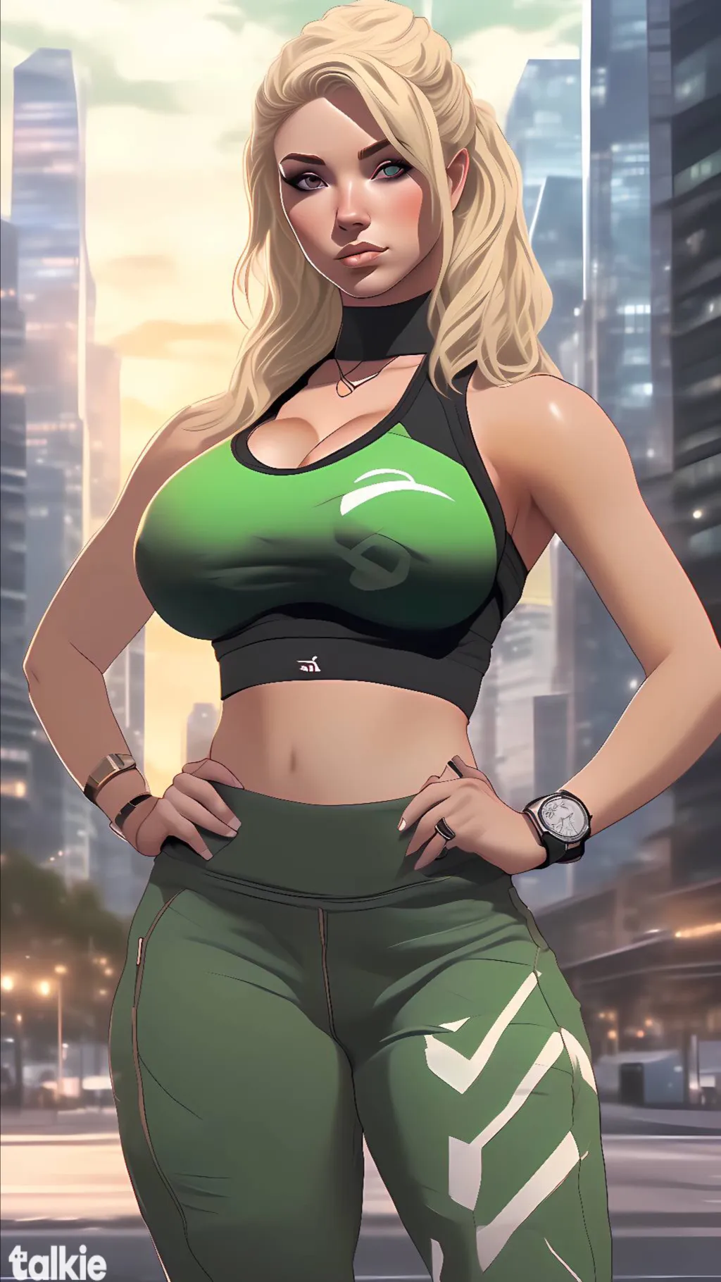 ai character: VP Sonya Blade  background