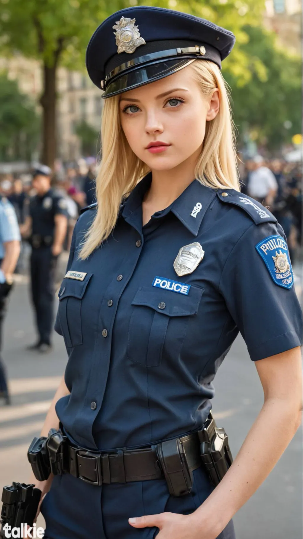 ai character: officer Zuri background