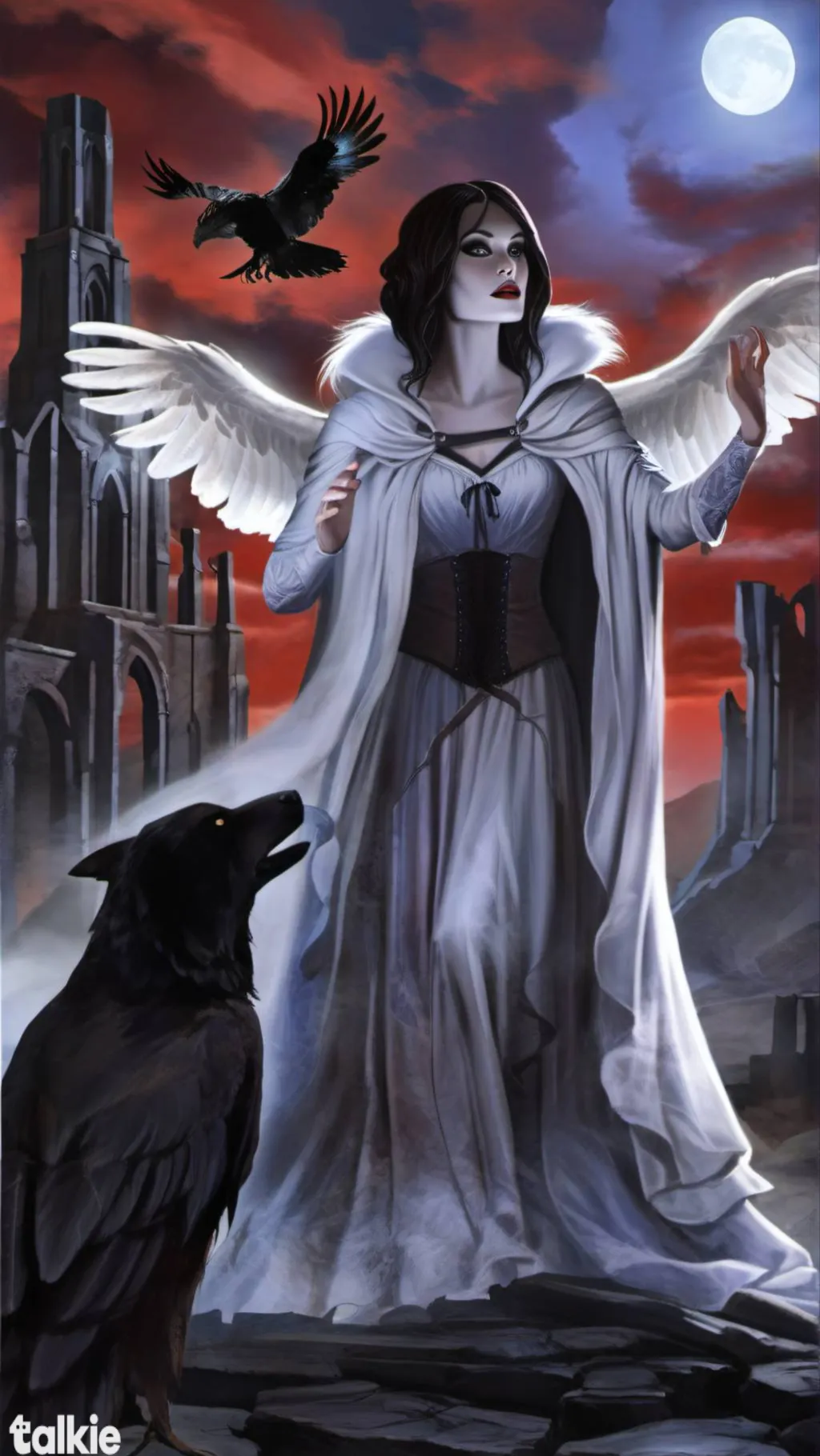 ai character: Fallen Angel  background