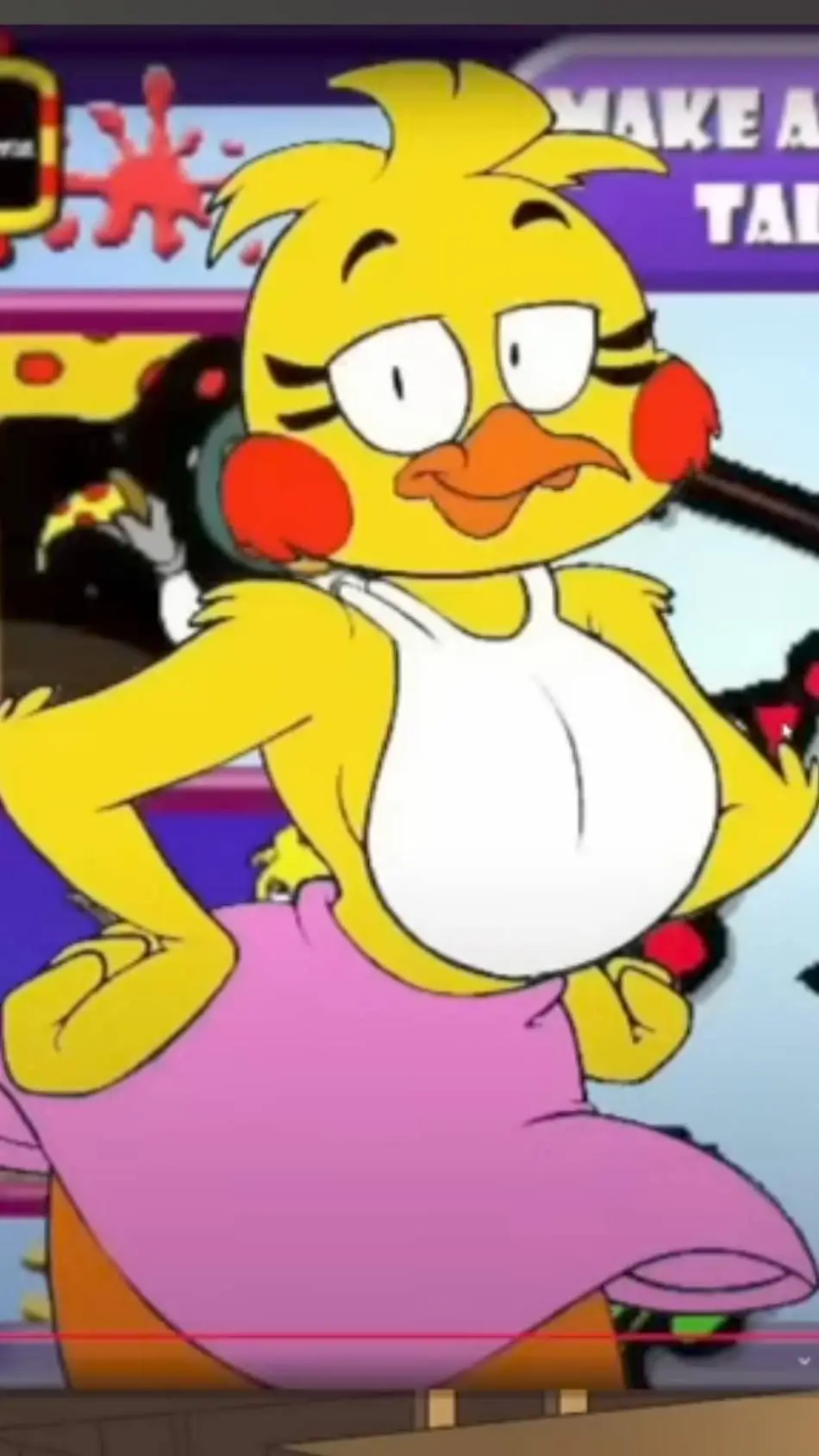 ai character: toy chica  background