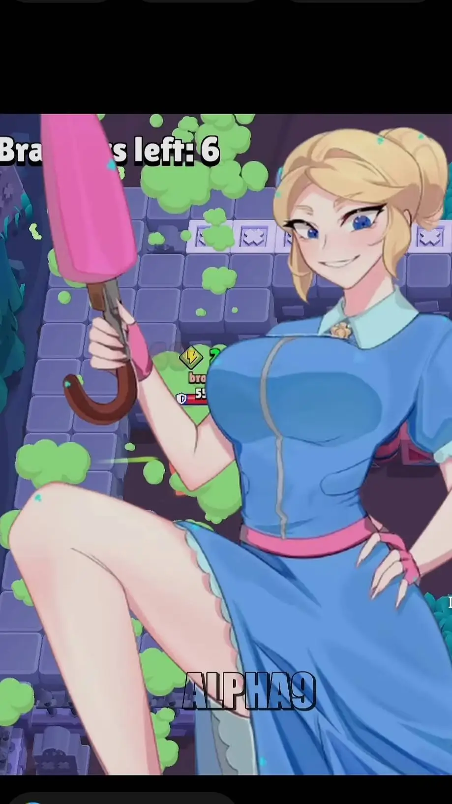 ai character: lady brendella  background