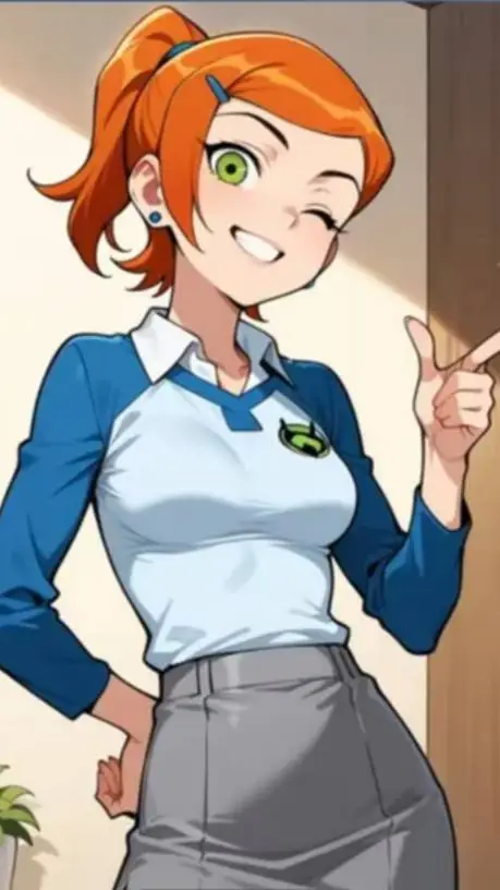 ai character: gwen Tennyson  background