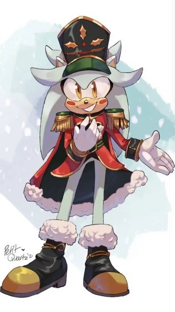 ai character: Silver (Christmas) background