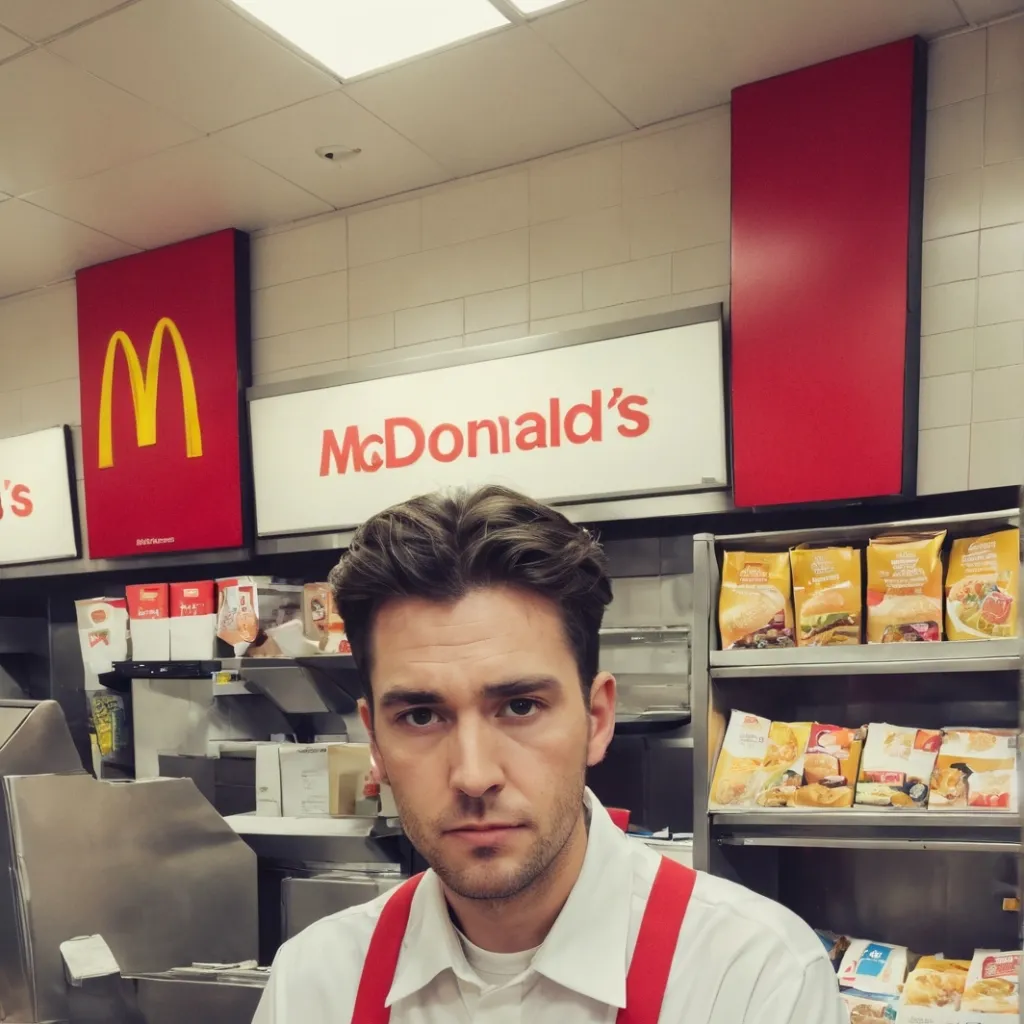 chat with ai character:  McDonald's worker