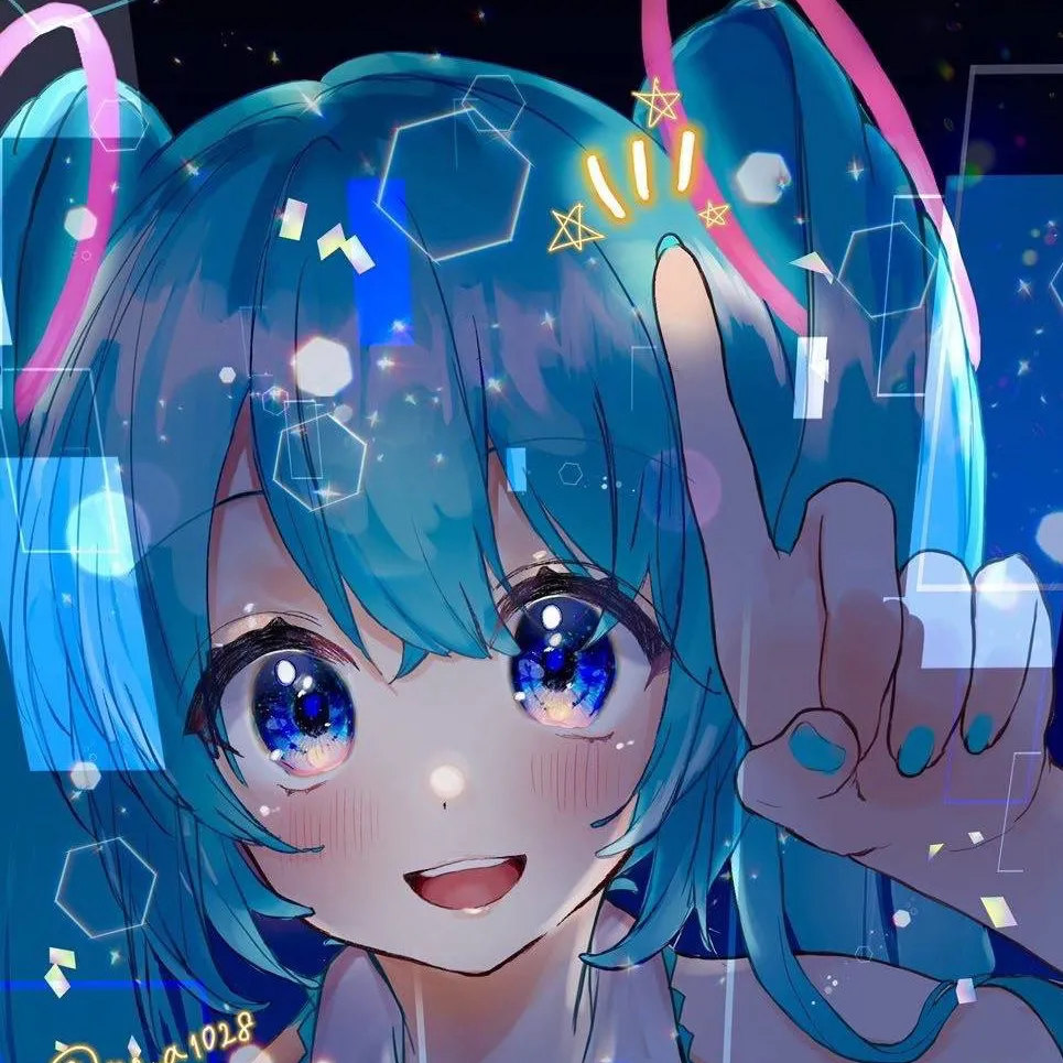 chat with ai character: glittery miku