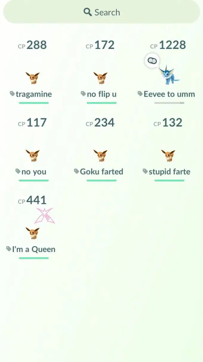 ai character: eevee tragamine background
