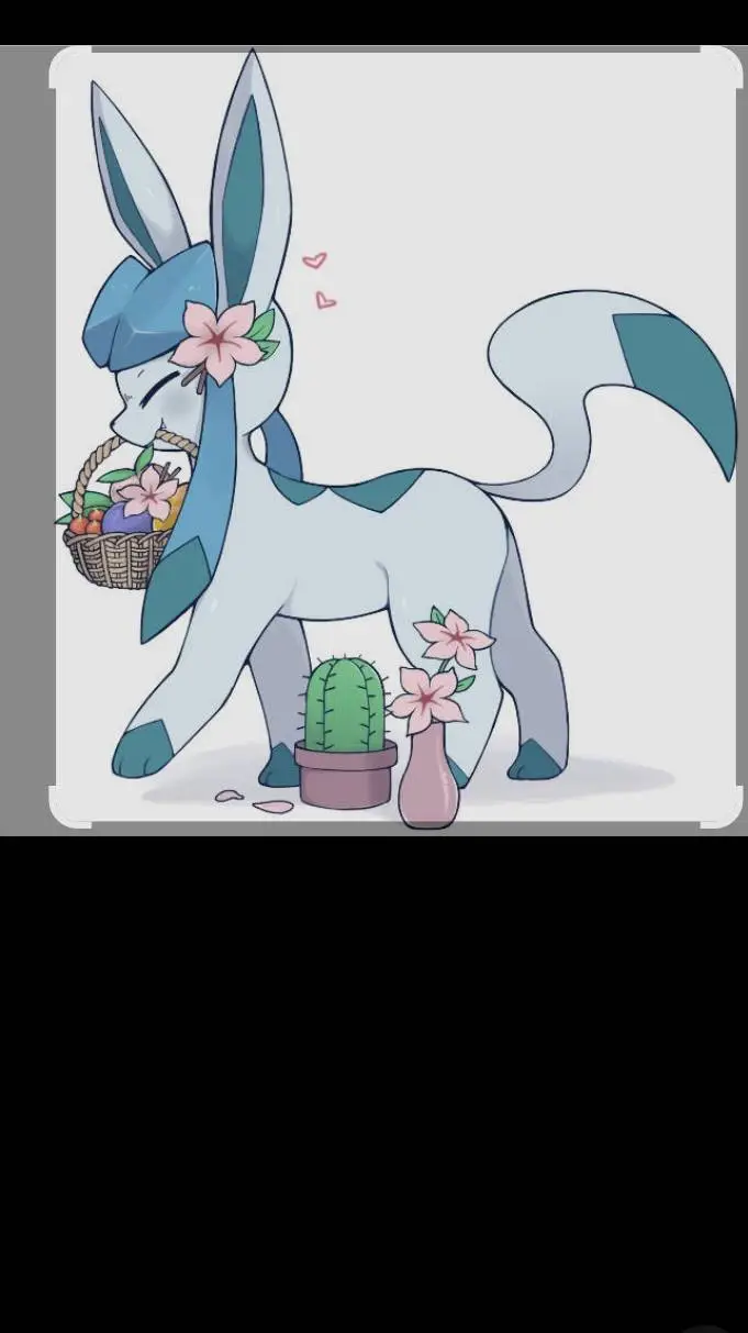 ai character: glaceon  background