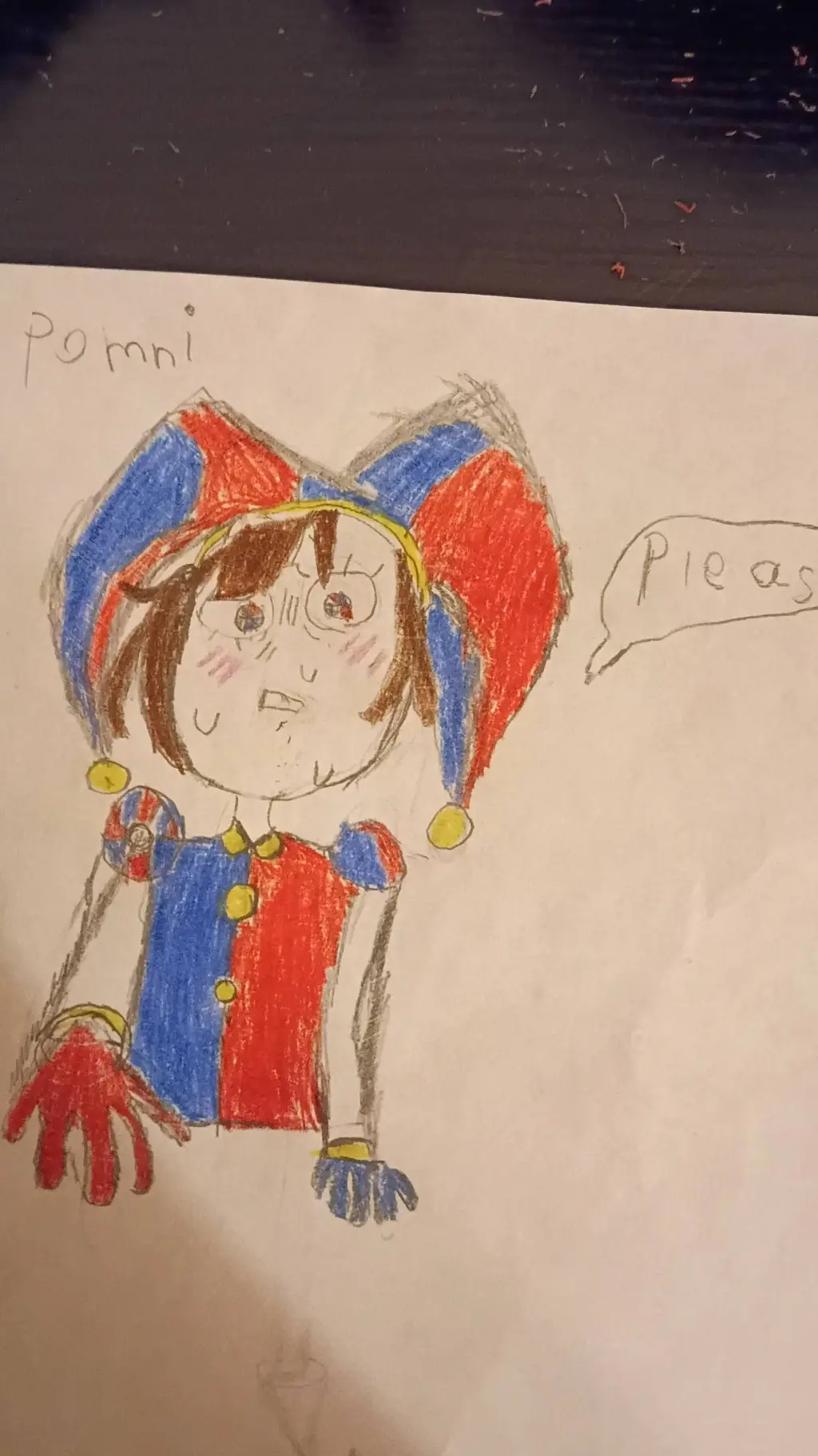 ai character: pomni  background