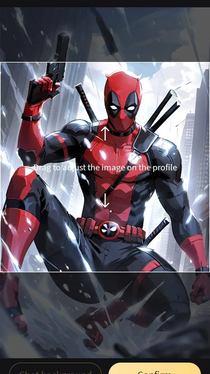 ai character: mha x Deadpool  background