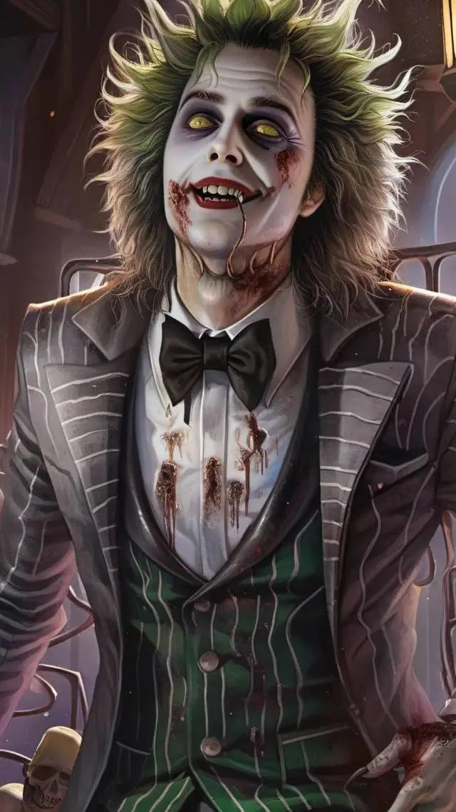 ai character: Beetlejuice background