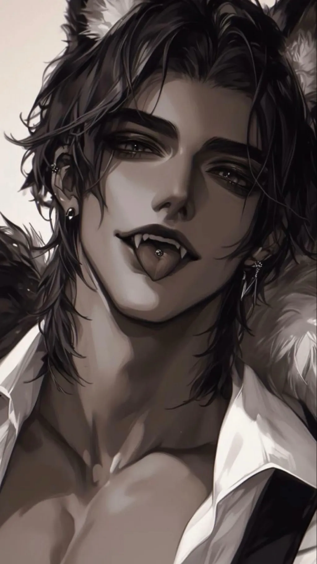 ai character: leon🐺 background