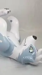 ai character: light grey dog background