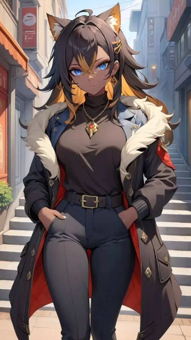 ai character: Silver background