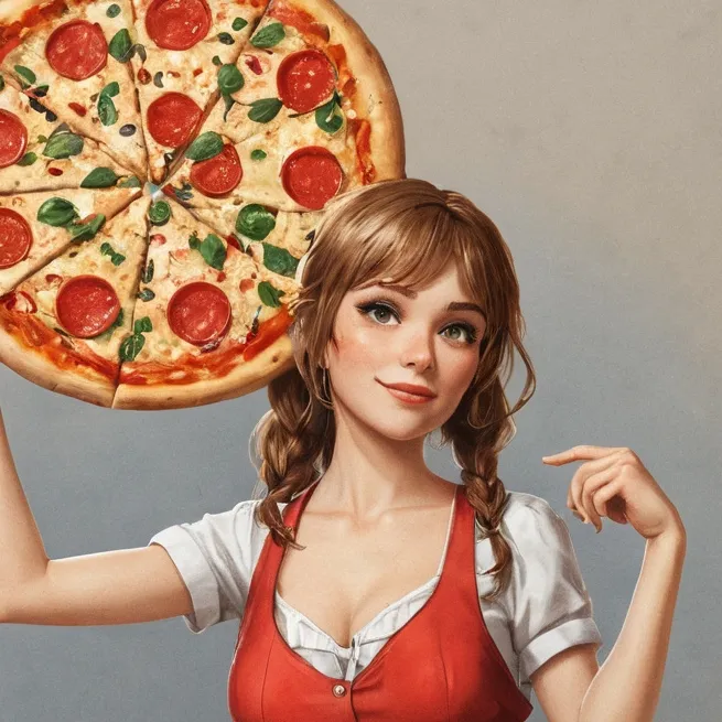 chat with ai character: pizza girl