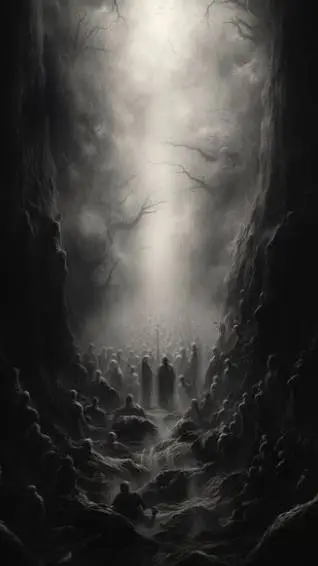 ai character: Heaven Vs Hell background