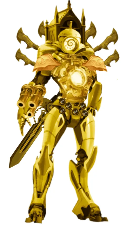 ai character: Titan clock woman background