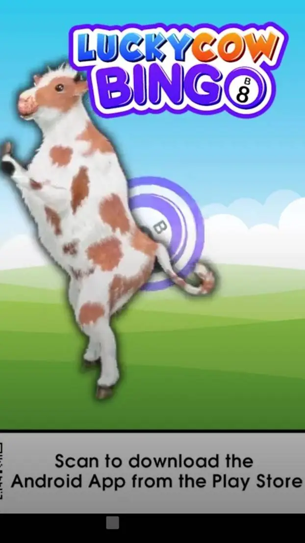 ai character: Lucky cow bingo ad background