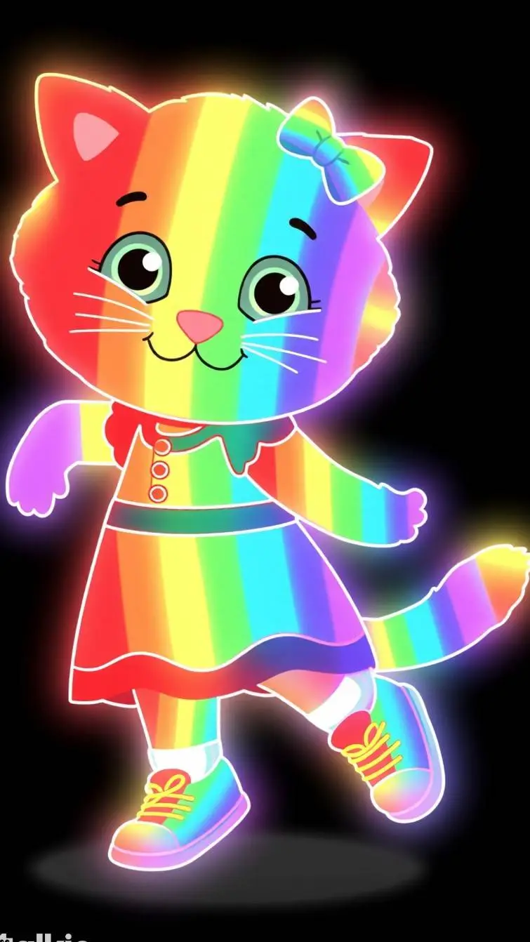ai character: rainbow Katarina background