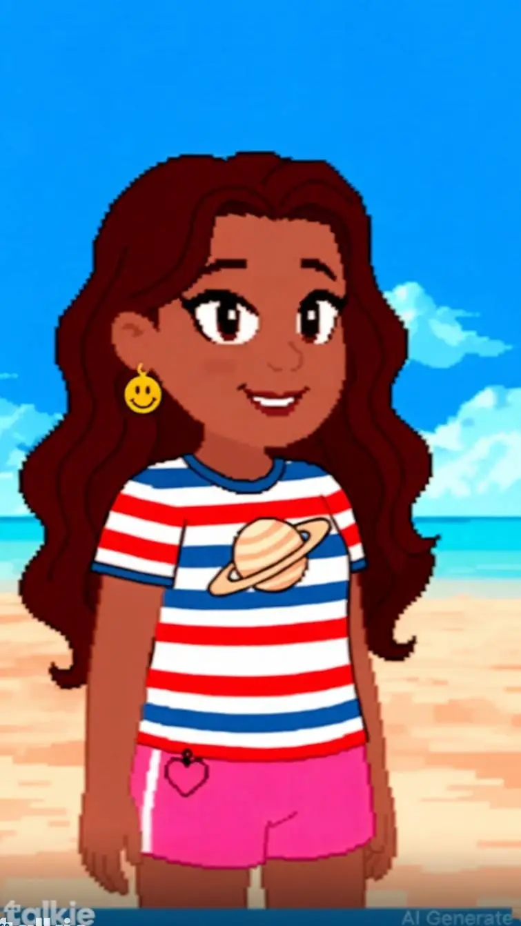 ai character: Emma milson  background