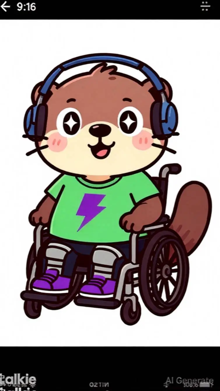ai character: Milo sea otter  background