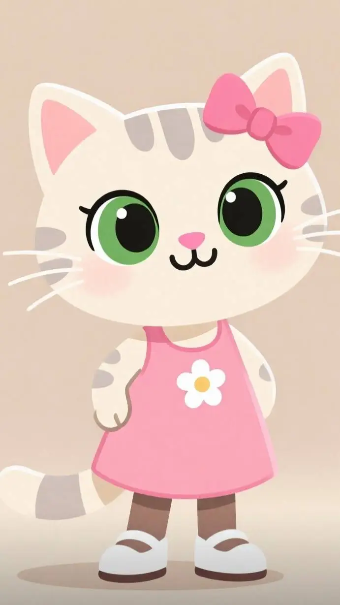 ai character: Tilly kittycat background