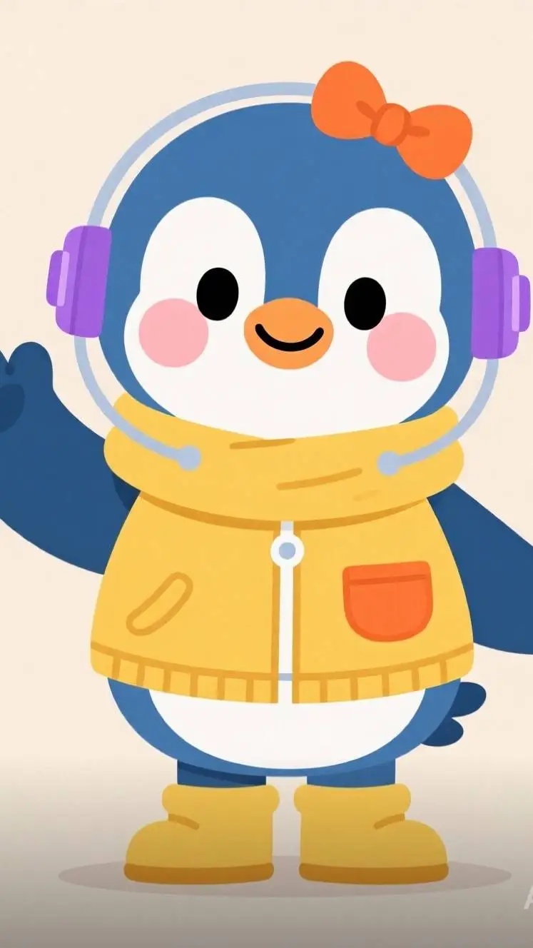 ai character: Zayla penguin background