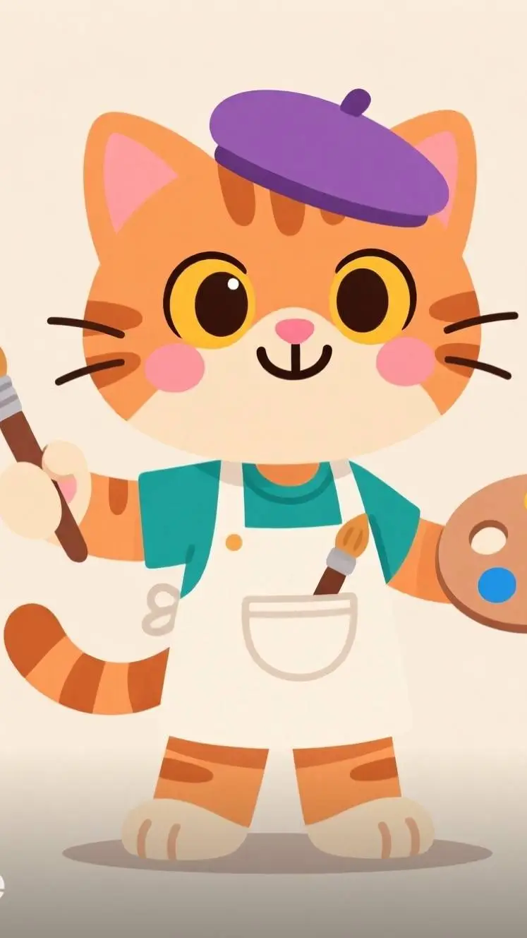 ai character: Picasso Cat  background