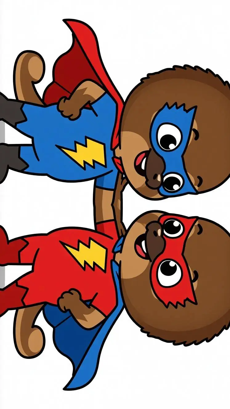 ai character: super Leo & Teddy  background