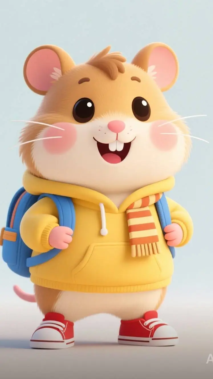 ai character: Biscuit hamster   background