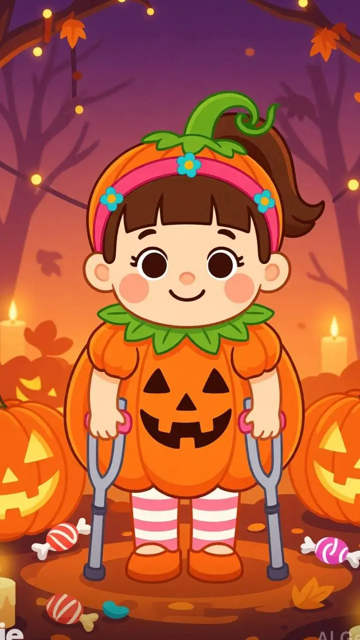 ai character: pumpkin Chrissy background