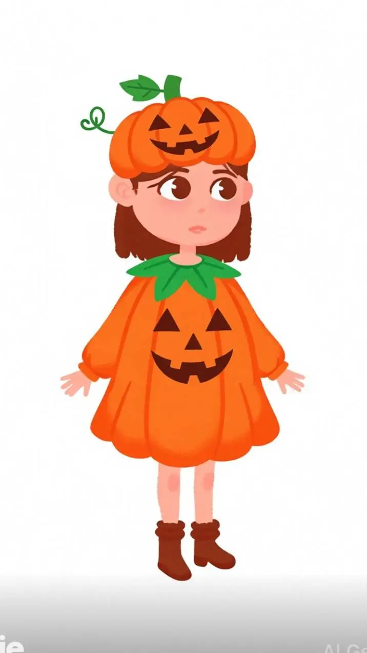 ai character: pumpkin Tabby  background