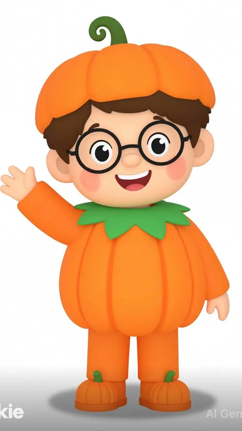 ai character: pumpkin Prince w background