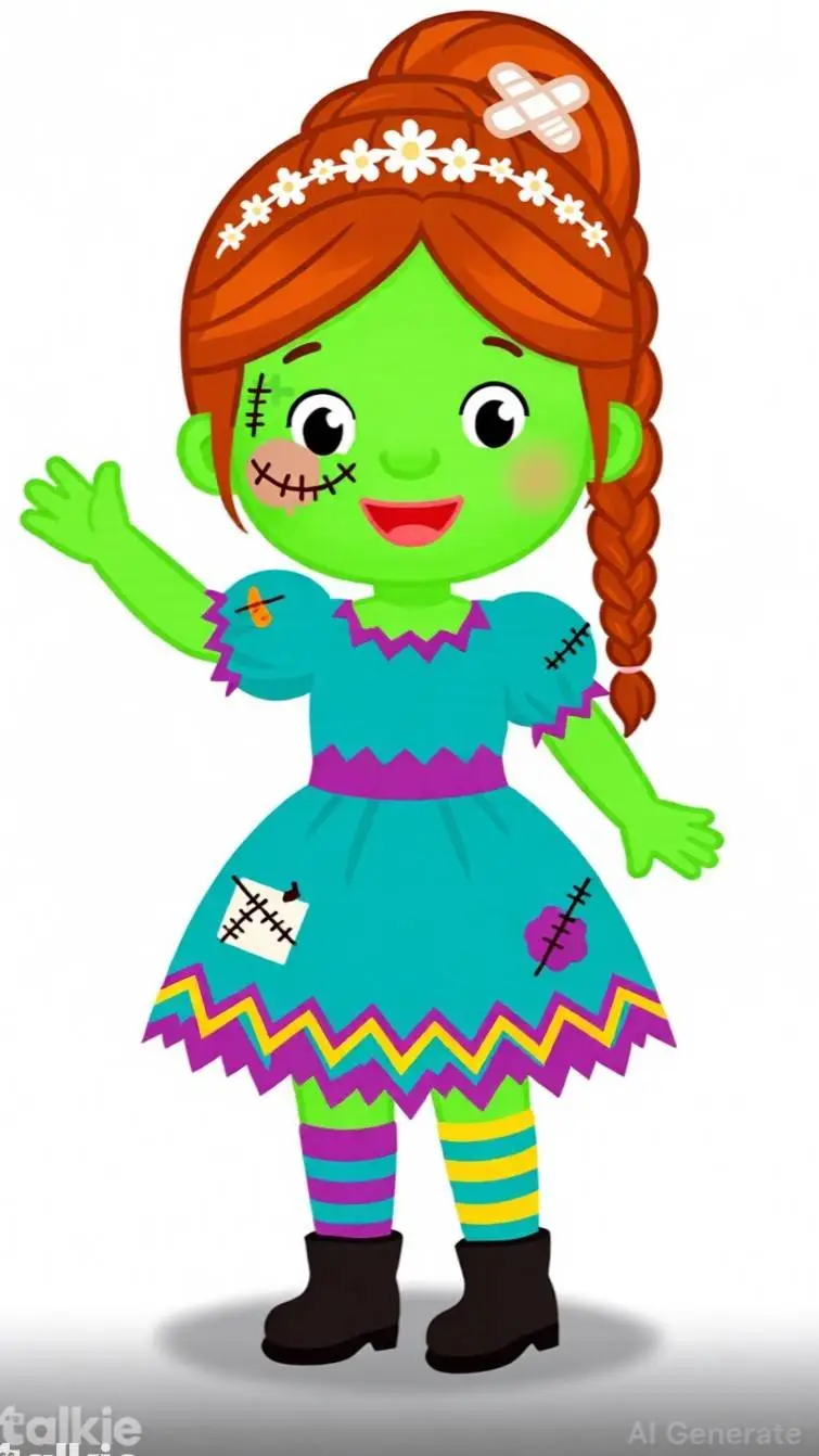 ai character: spooky p sun background