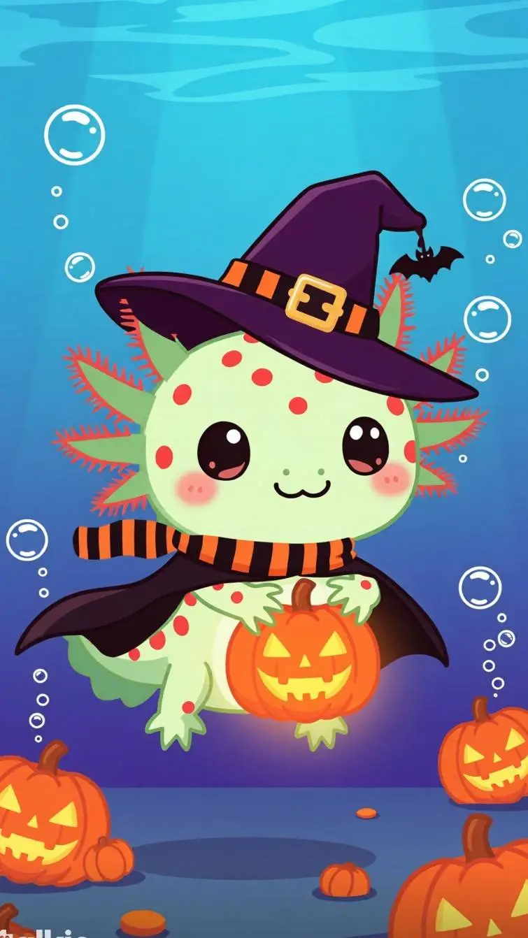 ai character: spooky bubble background