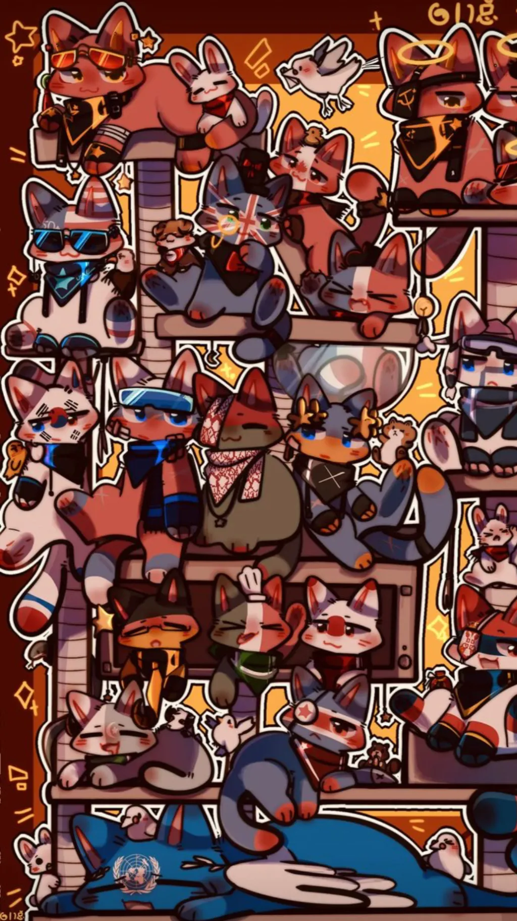 ai character: CH but cats background