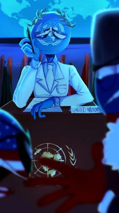 ai character: UN + USA + Russia background