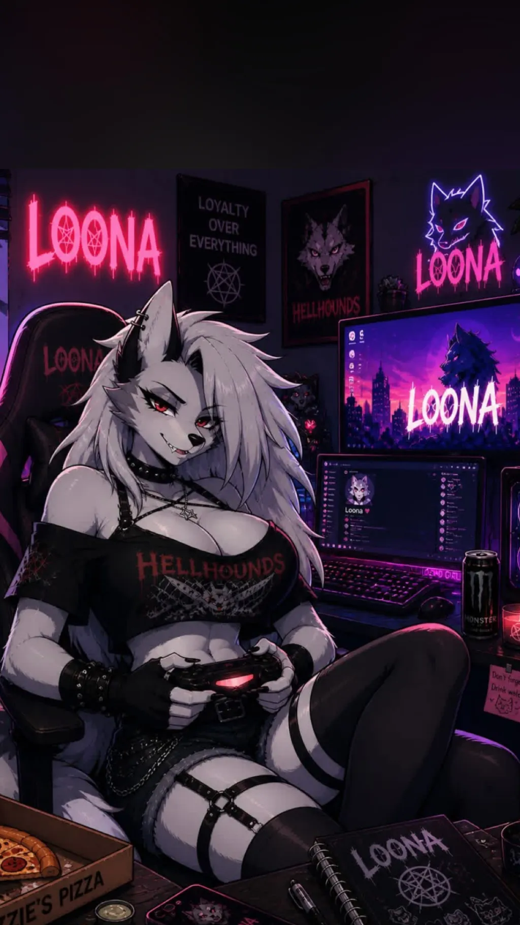 ai character: Loona  background