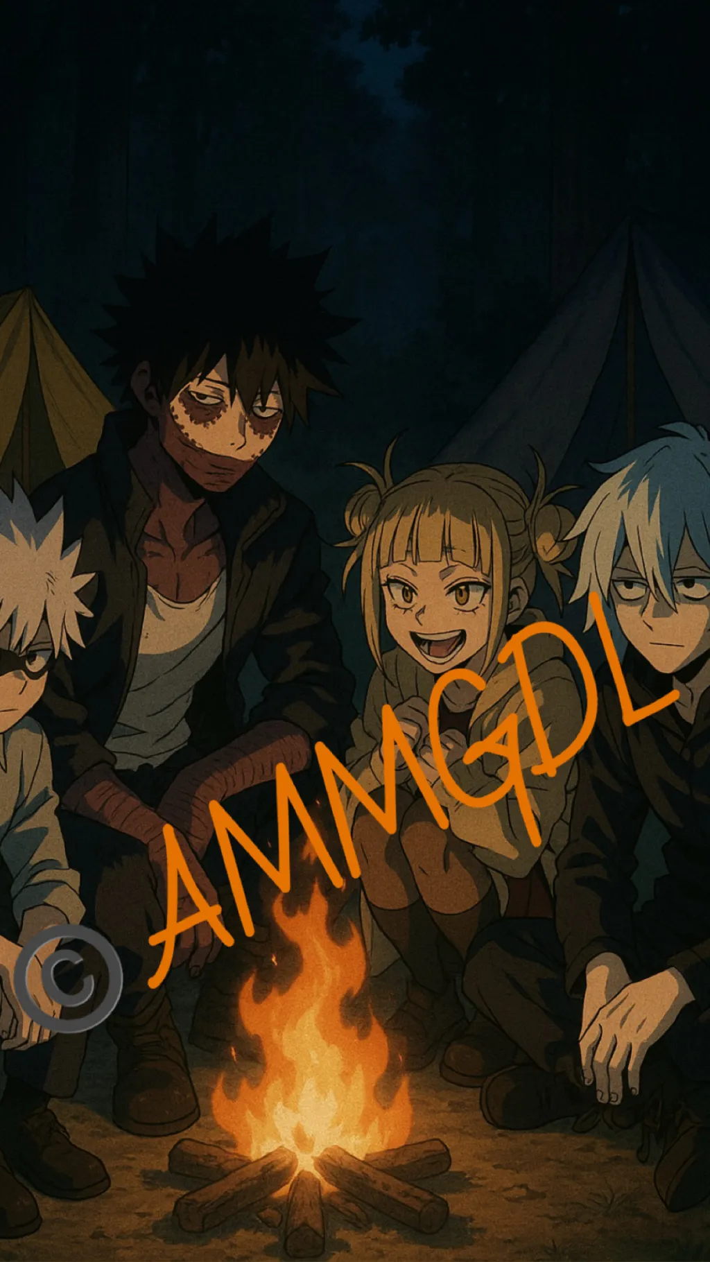 ai character: L.O.V Camping background