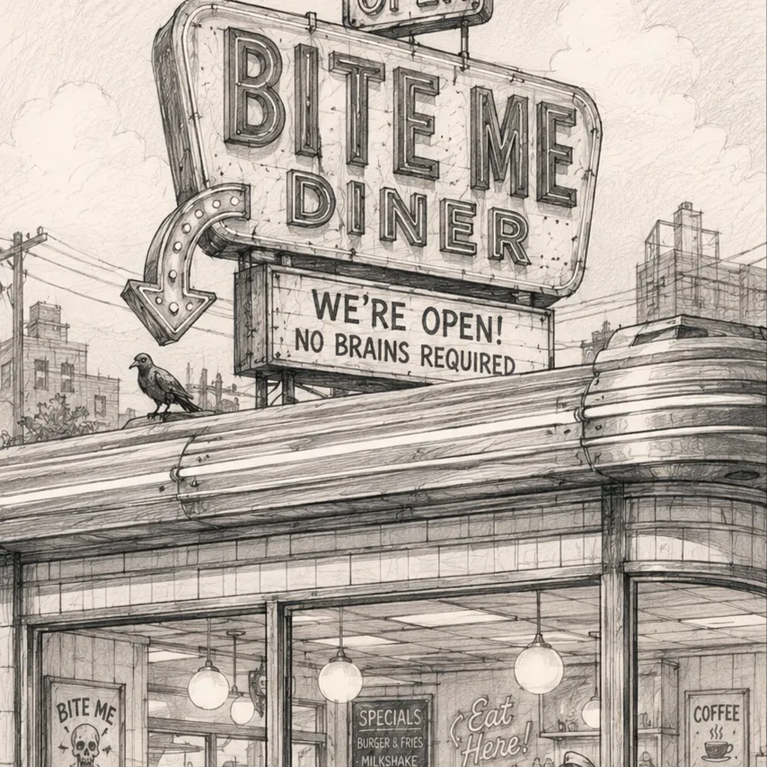 chat with ai character: Bite Me Diner