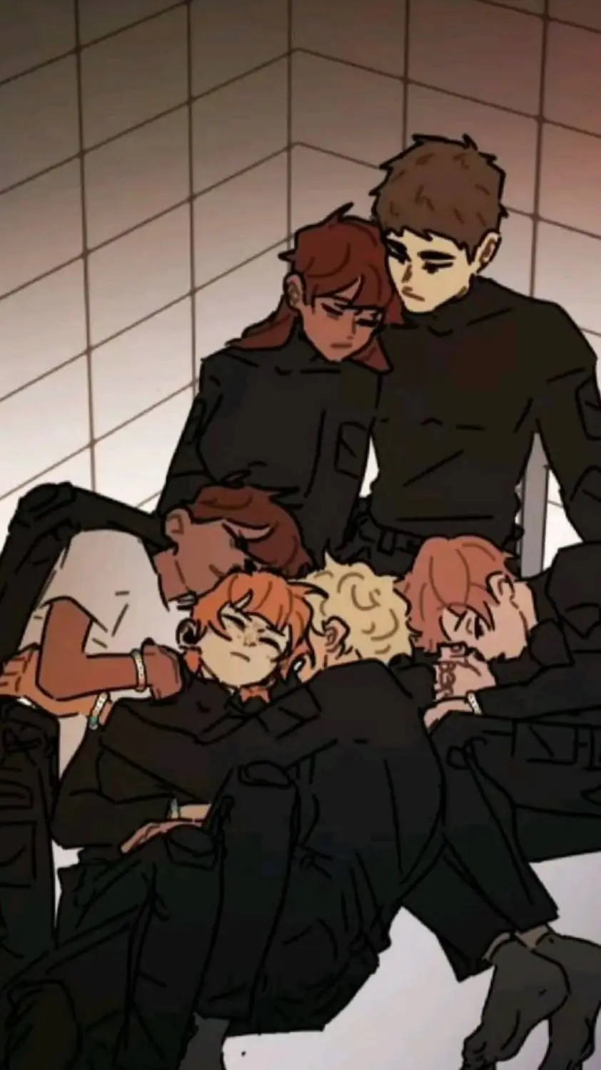 ai character: School bus graveya background