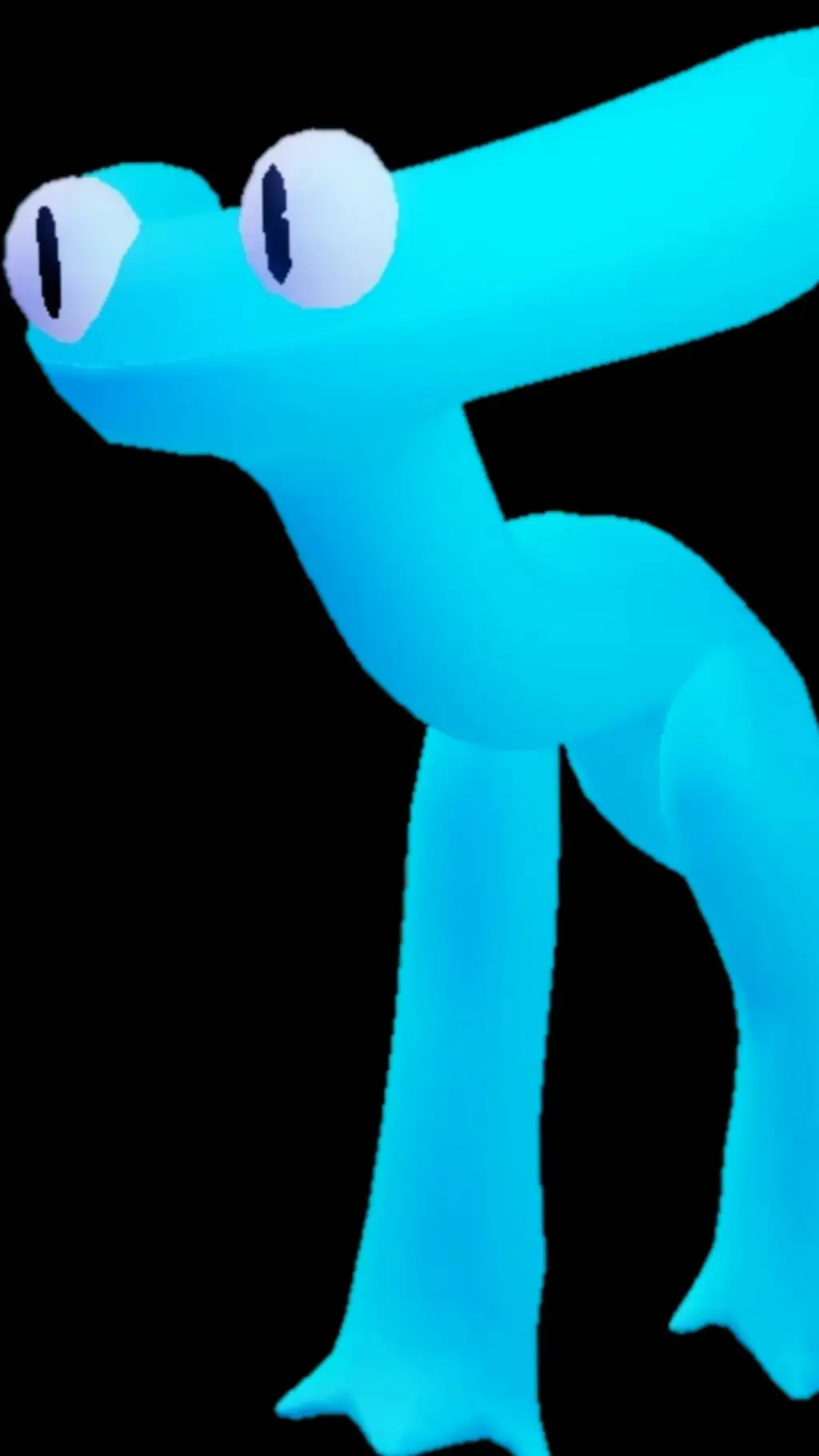 ai character: Cyan background