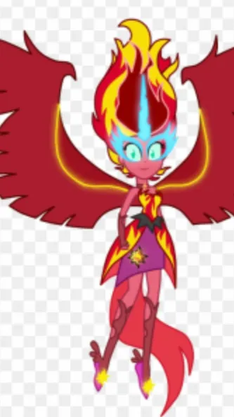 ai character: Demon sun-night background