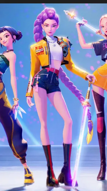 ai character: K-pop demon hunter background