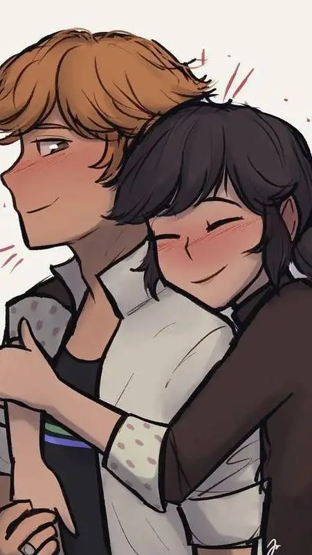 ai character: Marinette x Adrien background