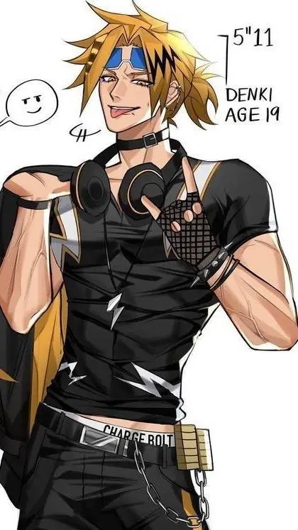ai character: Denki Kaminari background