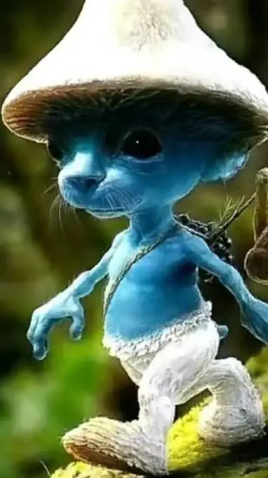 ai character: smurf cat background