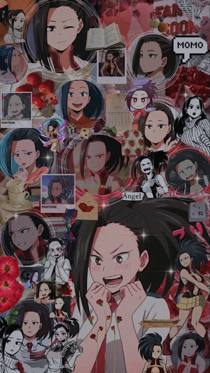 ai character: Momo Yaoyorozu background